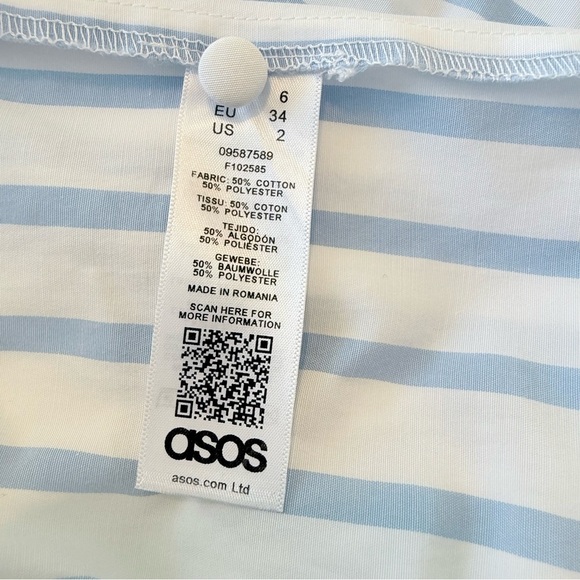 ASOS Blue White Striped Maxi Sundress – Cotton Blend - Picture 7 of 13